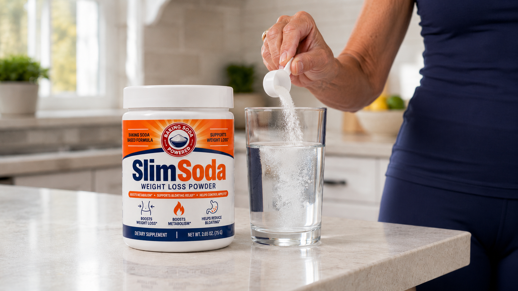 Adding one scoop of SlimSoda